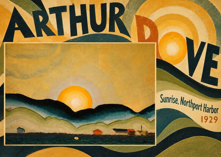 Arthur Dove Sunrise, Northport Harbor No5 - Plakat