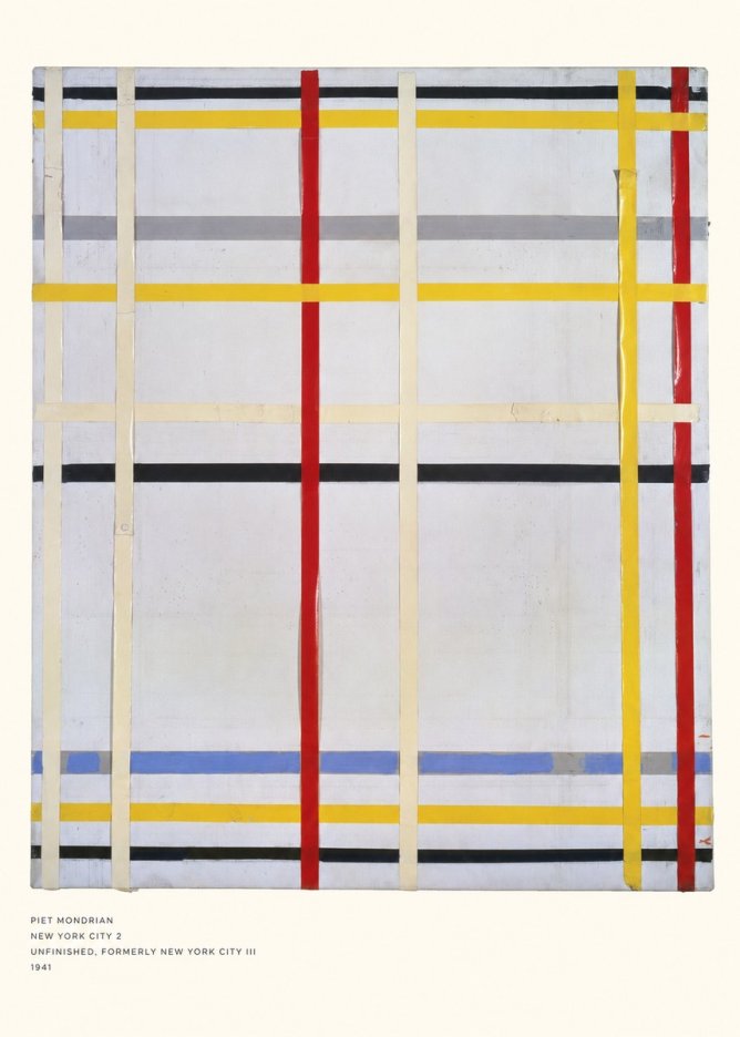 Piet Mondrian New York City 2 No5 - Plakat