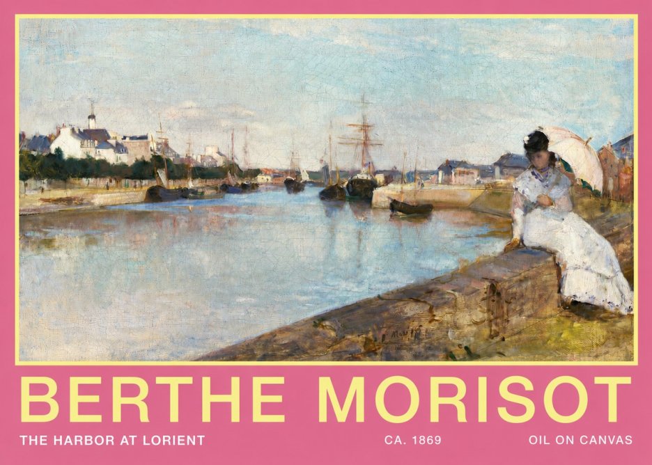 Berthe Morisot The Harbor at Lorient No2 - Plakat