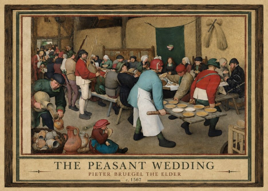 Pieter Bruegel The Peasant Wedding II No1 - Plakat