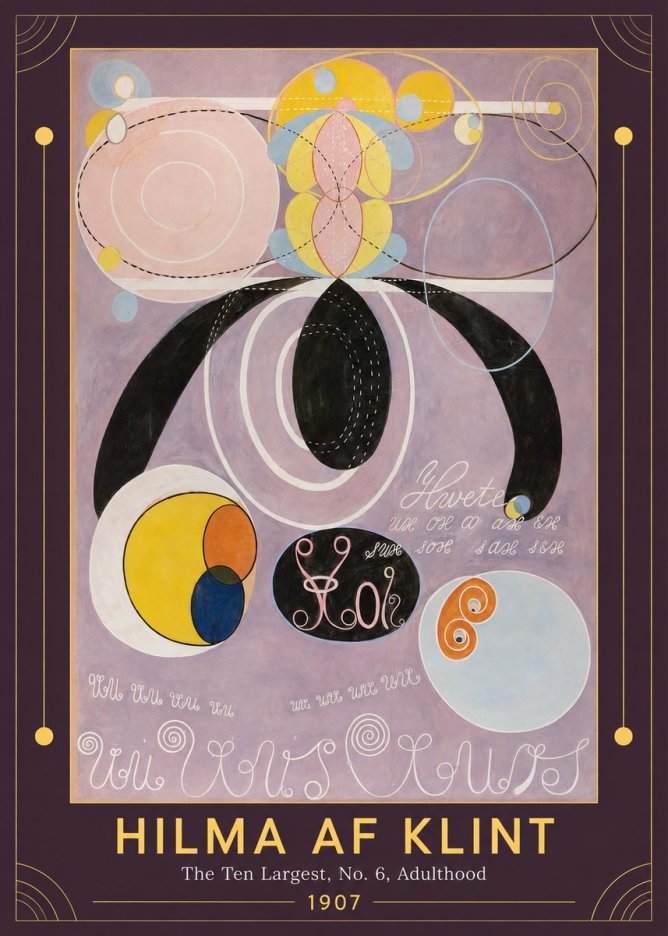 Hilma af Klint The Ten Largest, No. 6, Adulthood No1 - Plakat