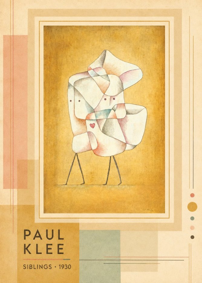 Paul Klee Siblings No3 - Plakat