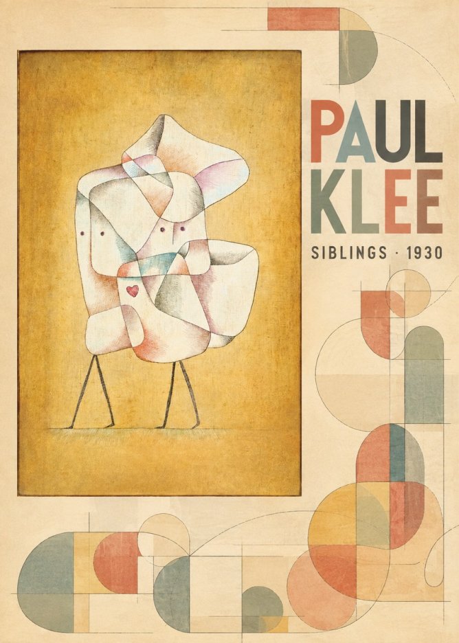 Paul Klee Siblings No6 - Plakat