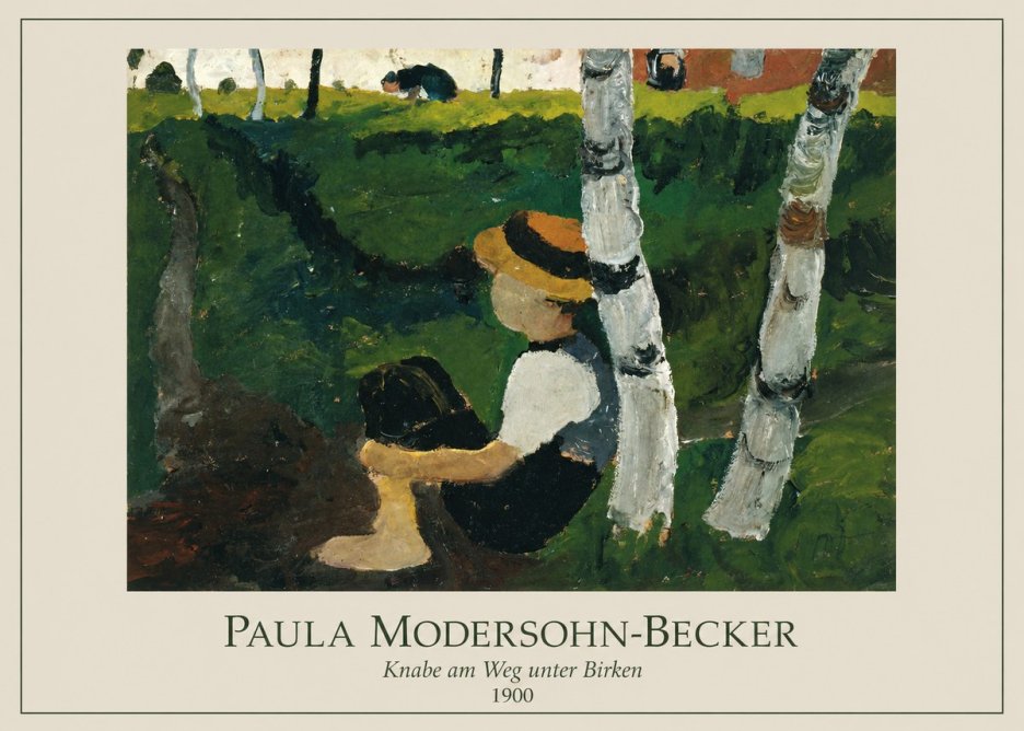 Paula Modersohn-Becker Knabe Am Weg Unter Birken No4 - Plakat