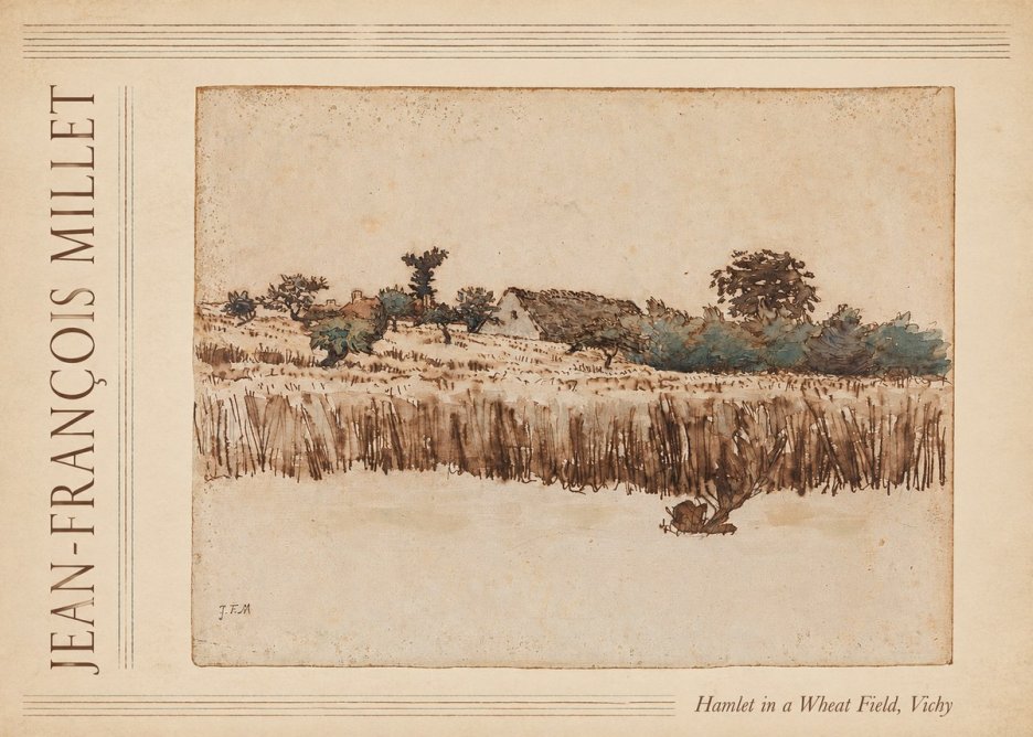 Jean-François Millet Hamlet in a Wheat Field, Vichy No4 - Plakat