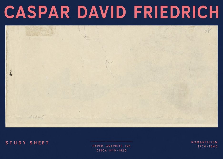 Caspar David Friedrich Study Sheet No3 - Plakat