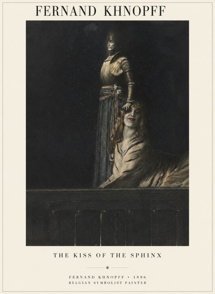 Fernand Khnopff The Kiss of the Sphinx No1 - Plakat
