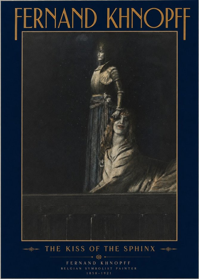 Fernand Khnopff The Kiss of the Sphinx No2 - Plakat