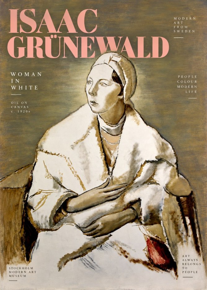 Isaac Grünewald The Woman in White No3 - Plakat
