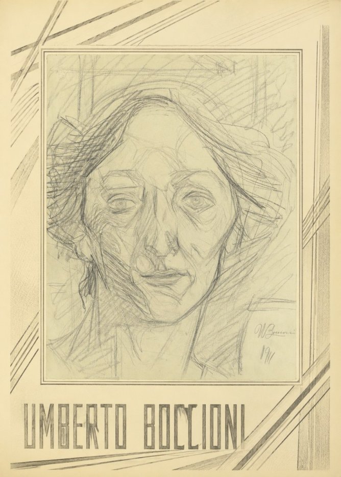 Umberto Boccioni Head of a Woman No1 - Plakat