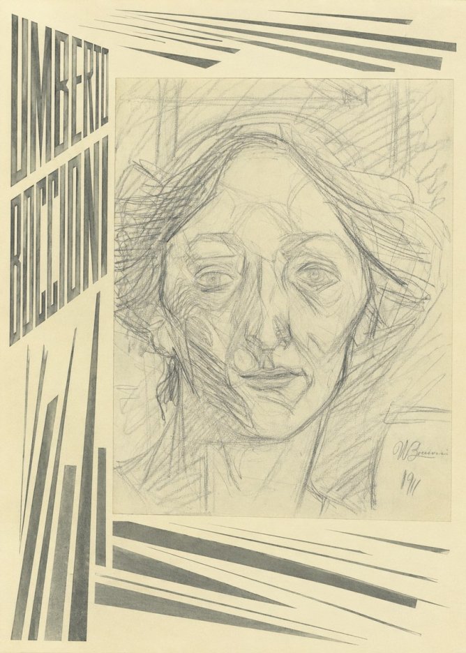 Umberto Boccioni Head of a Woman No4 - Plakat