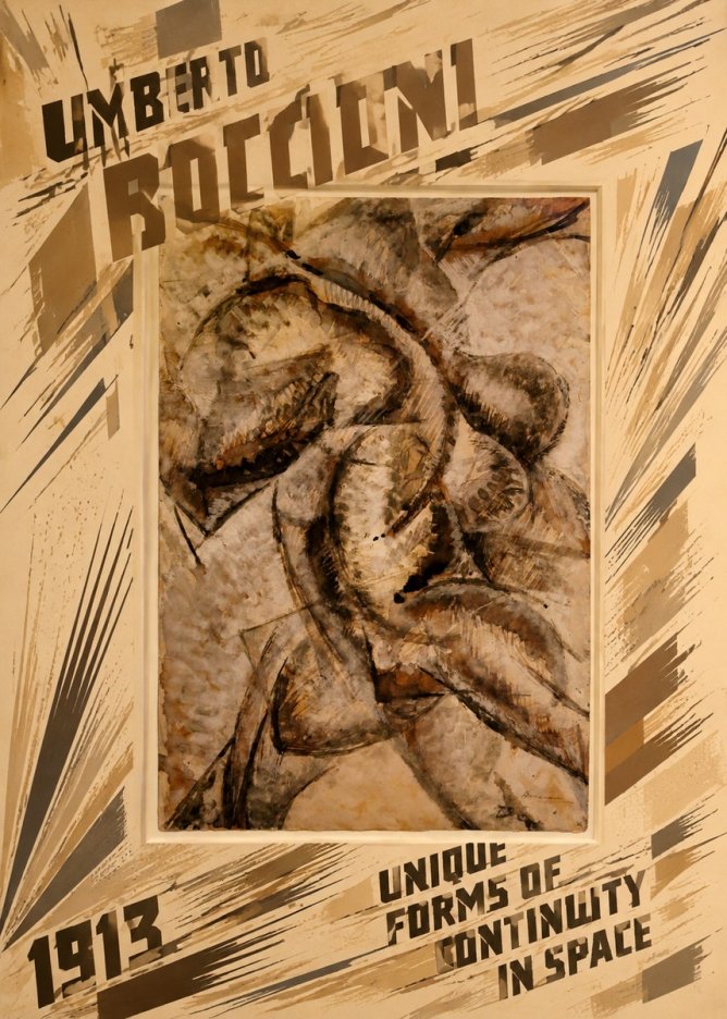 Umberto Boccioni Unique Forms of Continuity in Space No6 - Plakat