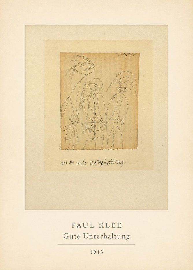 Paul Klee Gute Unterhaltung No4 - Plakat