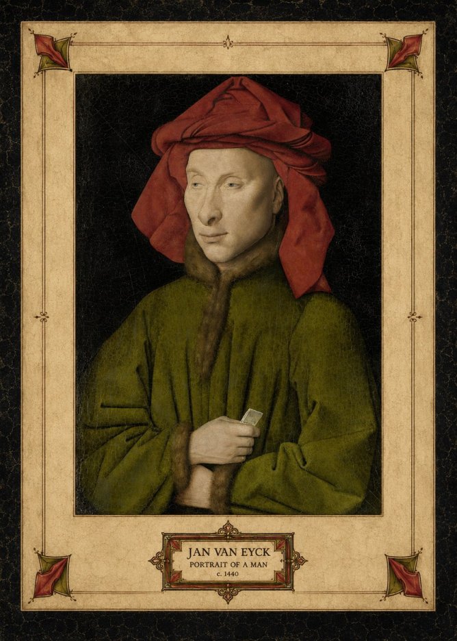Jan van Eyck Portrait of a Man I No3 - Plakat
