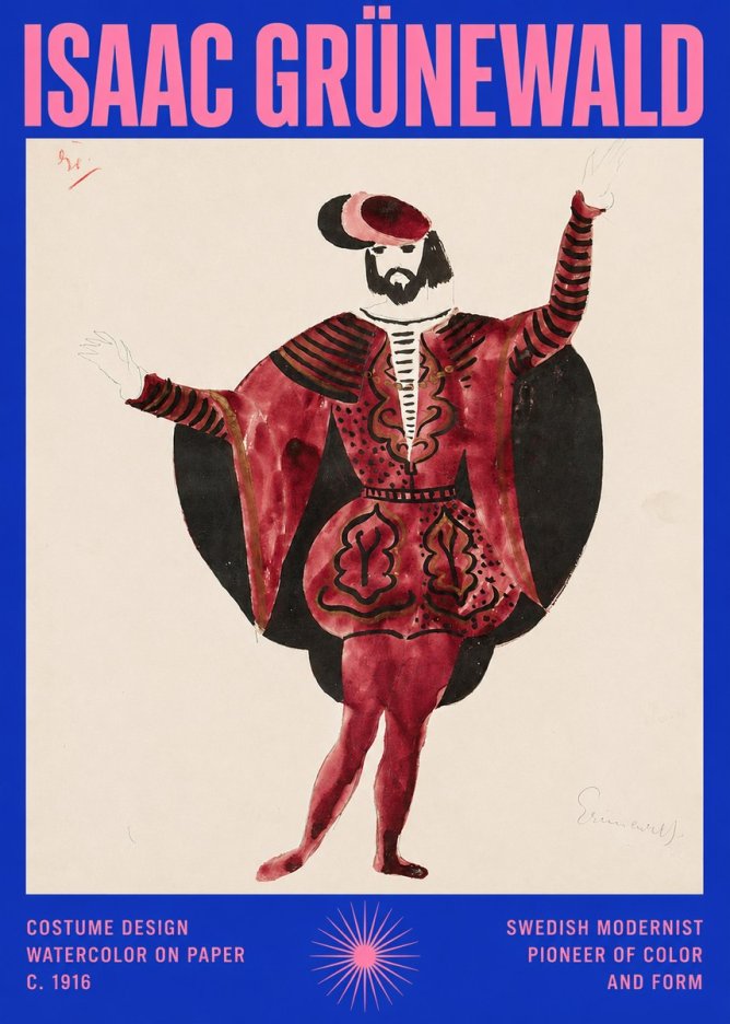 Isaac Grünewald Costume Design II No2 - Plakat