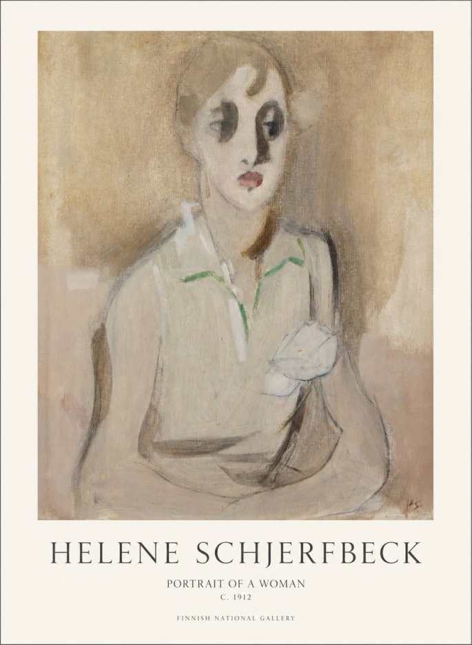 Helene Schjerfbeck Portrait of a Woman I No1 - Plakat