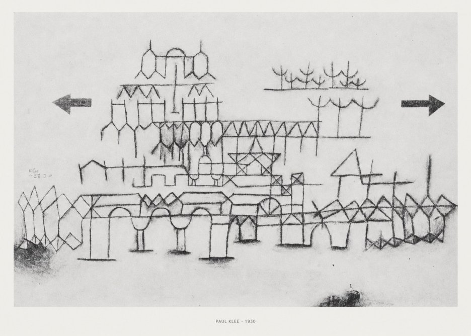 Paul Klee Architektur No5 - Plakat