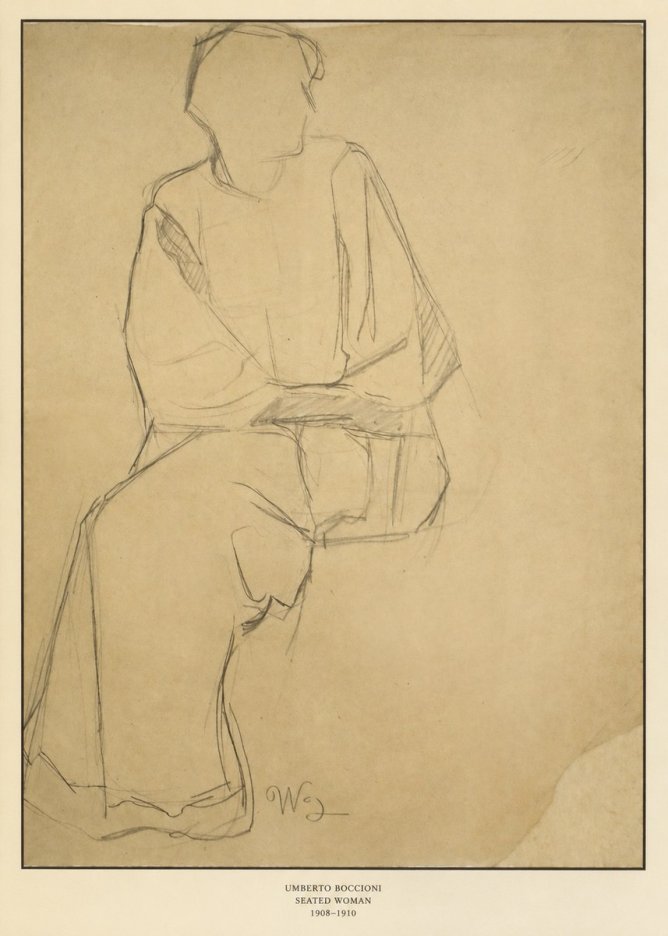 Umberto Boccioni Seated Woman No5 - Plakat