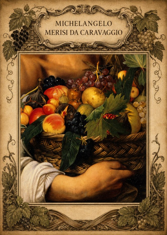 Michelangelo Merisi da Caravaggio Basket of Fruit No4 - Plakat