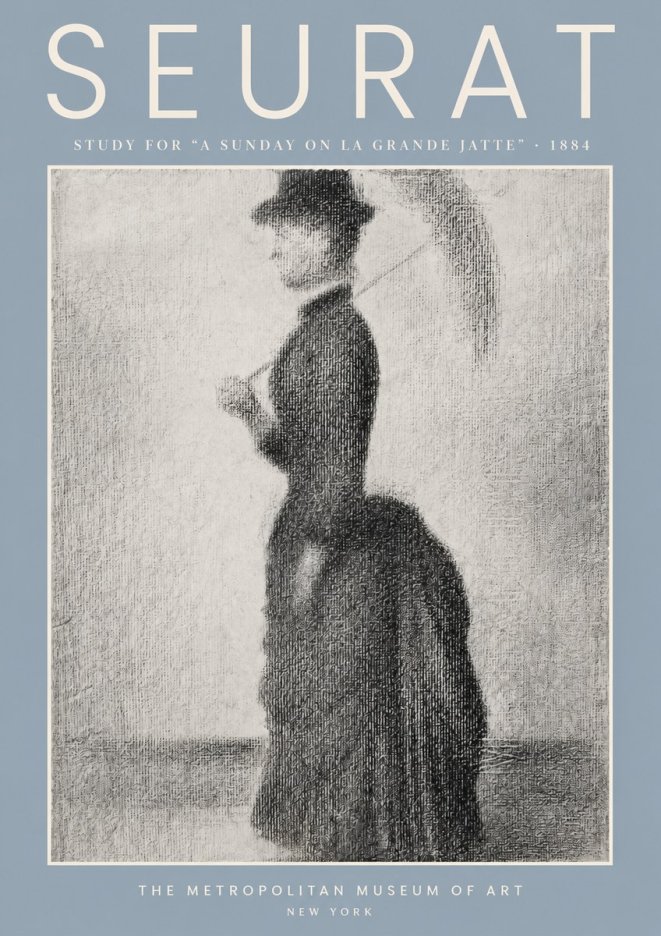 Seurat Study for "a Sunday on La Grande Jatte" No3 - Plakat