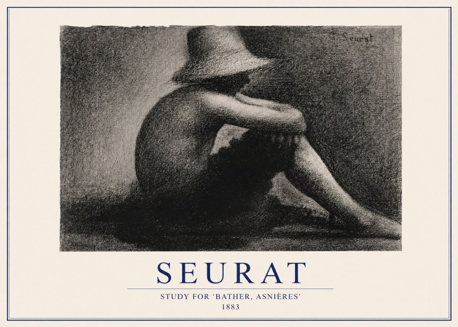 Seurat Study for 'Bather, Asnières' No2 - Plakat