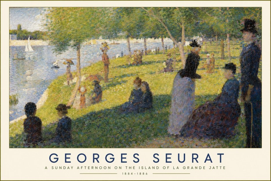Seurat A Sunday Afternoon on the Island of La Grande Jatte I No2 - Plakat