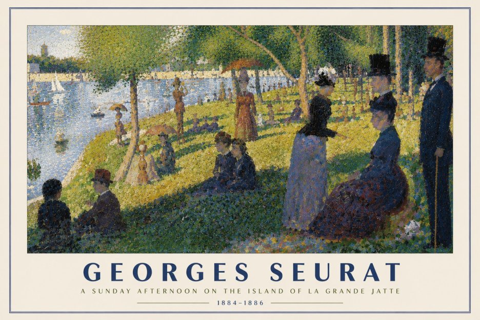 Seurat A Sunday Afternoon on the Island of La Grande Jatte I No5 - Plakat
