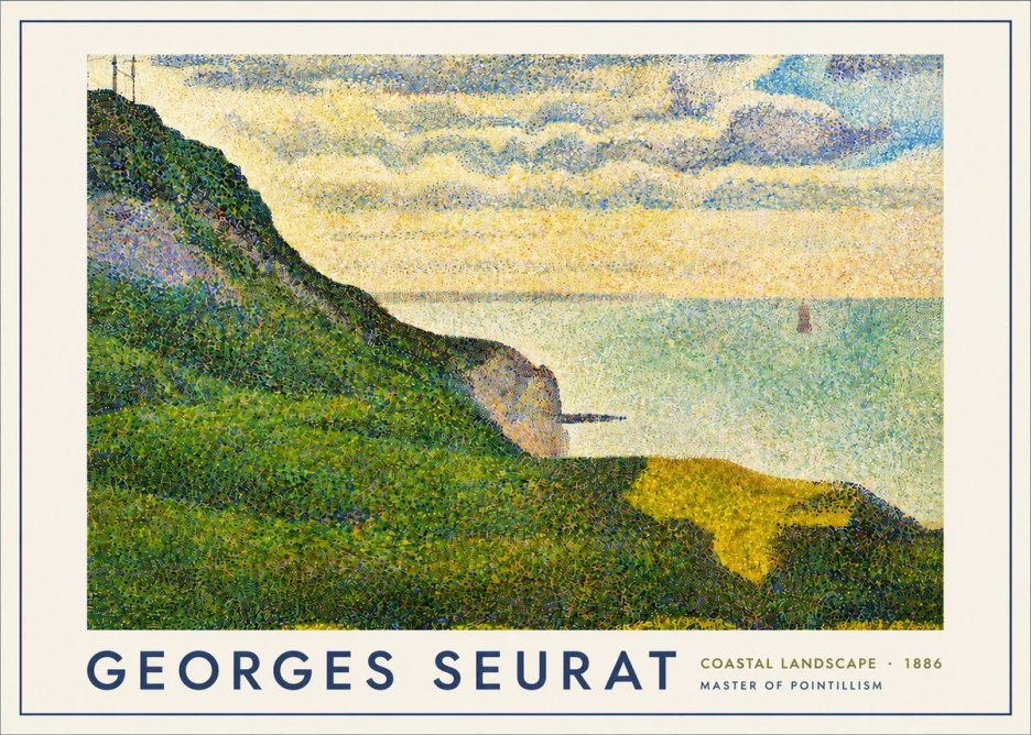 Seurat Coastal Landscape, 1886 No4 - Plakat