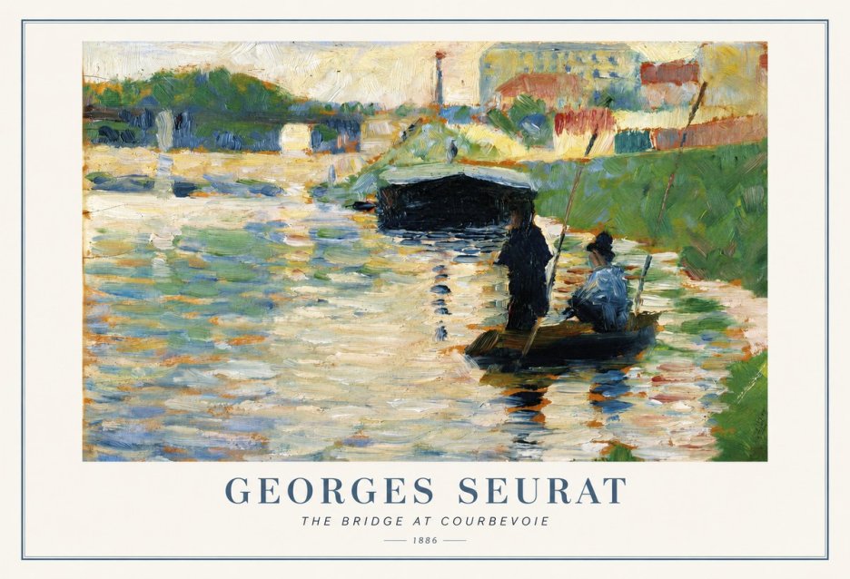Seurat The Bridge at Courbevoie No1 - Plakat