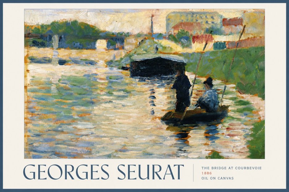 Seurat The Bridge at Courbevoie No2 - Plakat