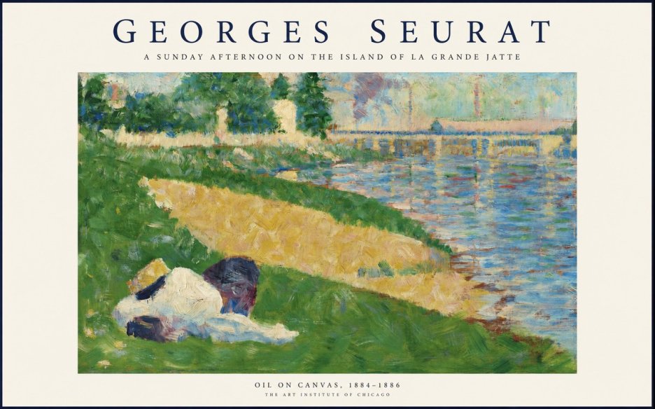 Seurat A Sunday Afternoon on the Island of La Grande Jatte II No1 - Plakat
