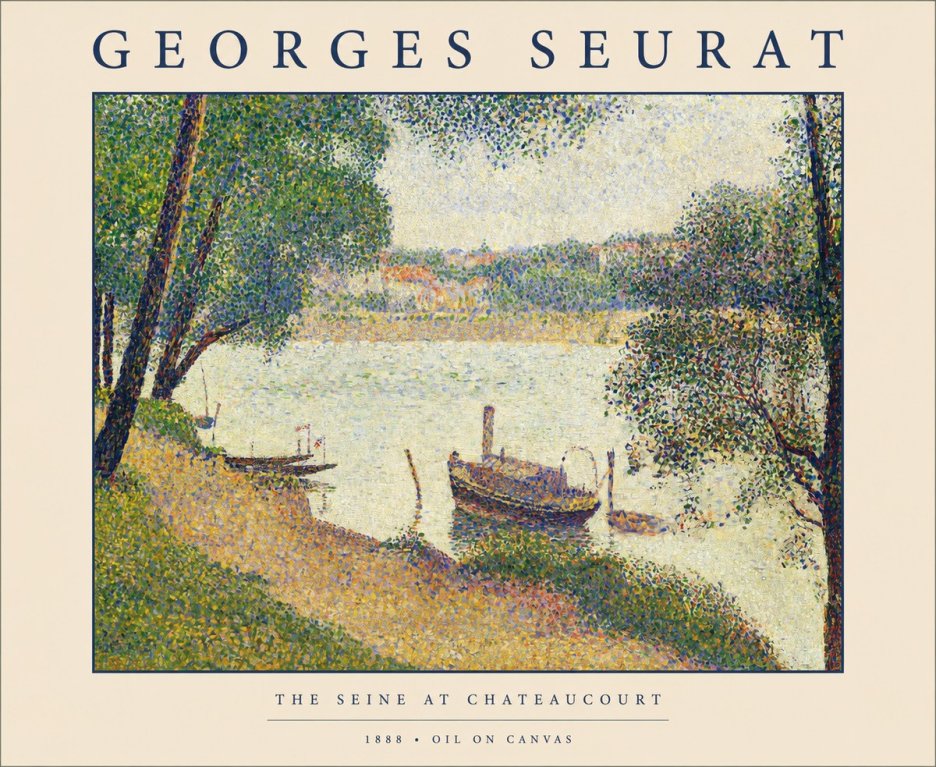 Seurat The Seine at Chateaucourt No1 - Plakat