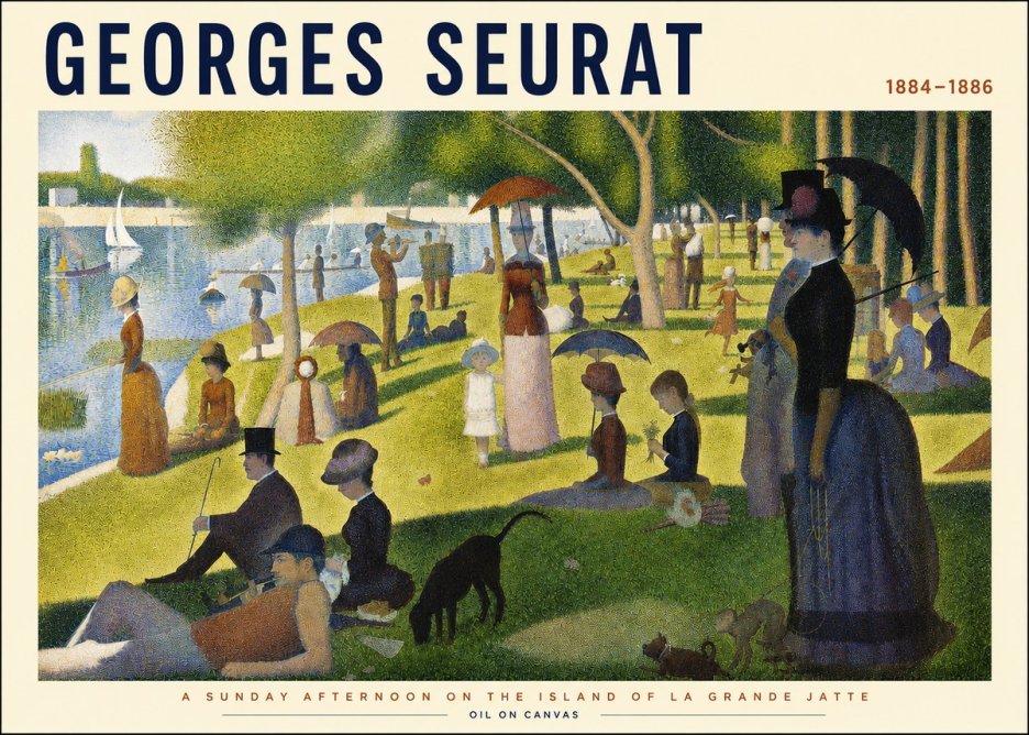 Seurat A Sunday Afternoon on the Island of La Grande Jatte III No3 - Plakat