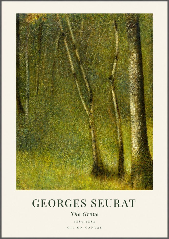 Seurat The Grove No1 - Plakat