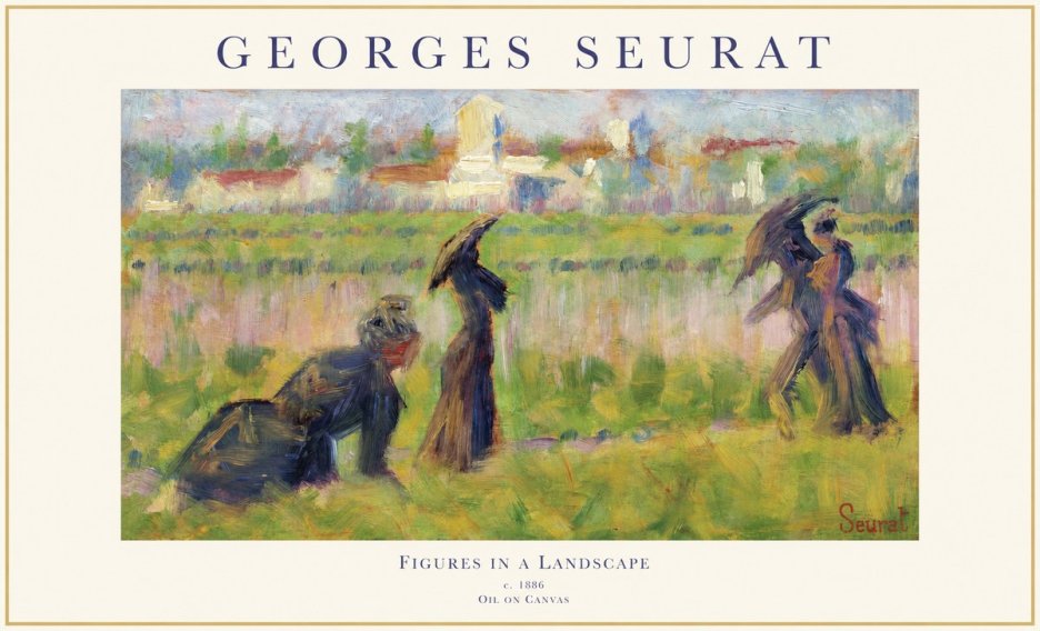 Seurat Figures in a Landscape No1 - Plakat