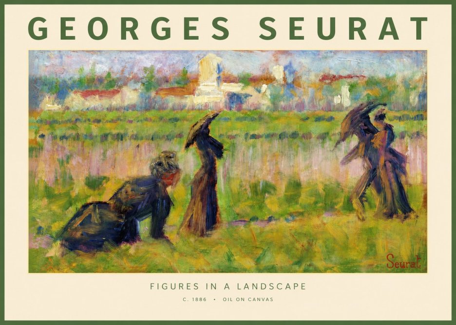 Seurat Figures in a Landscape No2 - Plakat