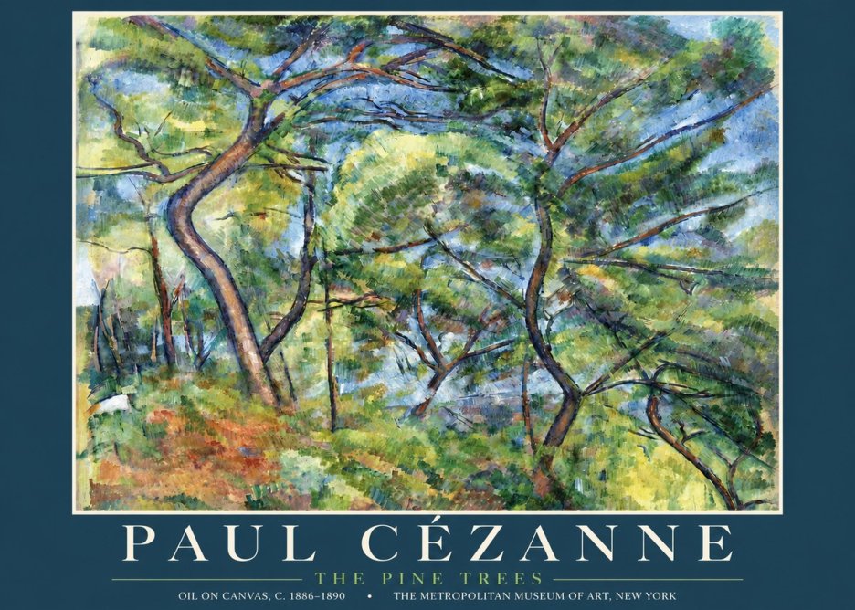 Paul Cézanne The Pine Trees No3 - Plakat