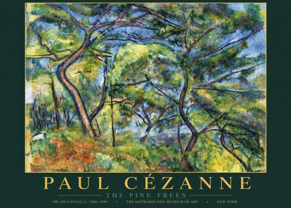Paul Cézanne The Pine Trees No5 - Plakat