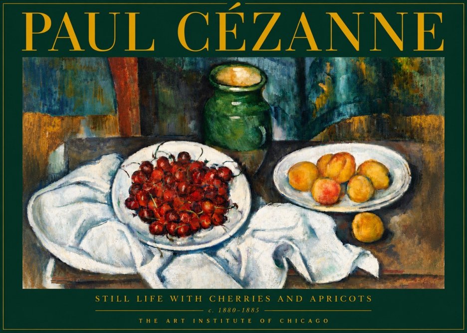 Paul Cézanne Still Life with Cherries and Apricots No5 - Plakat