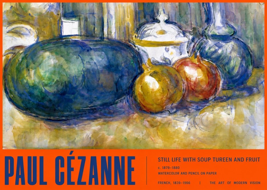 Paul Cézanne Still Life with Apples and Vessels No3 - Plakat