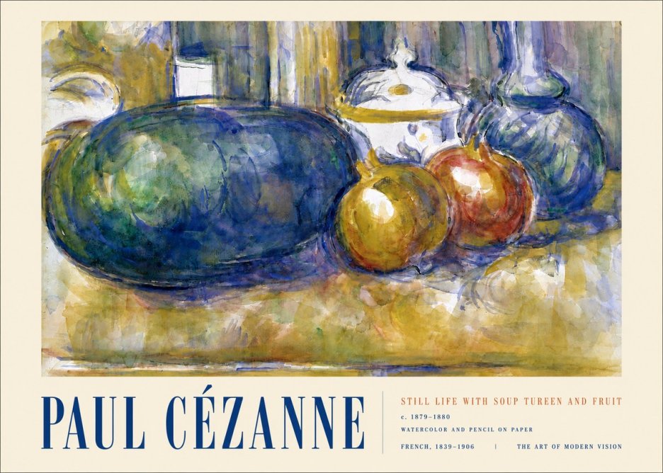 Paul Cézanne Still Life with Apples and Vessels No4 - Plakat