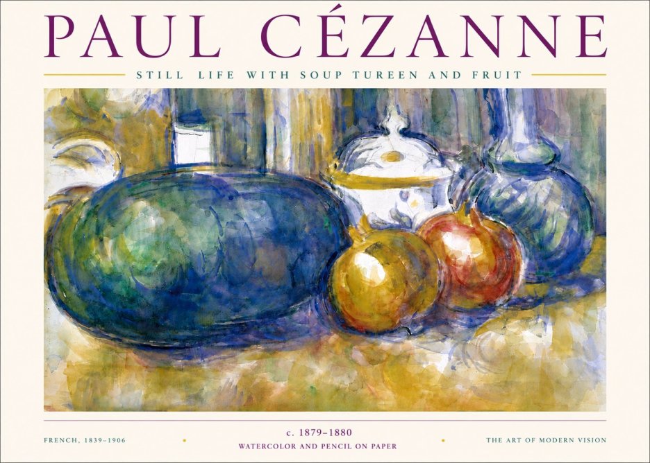 Paul Cézanne Still Life with Apples and Vessels No6 - Plakat