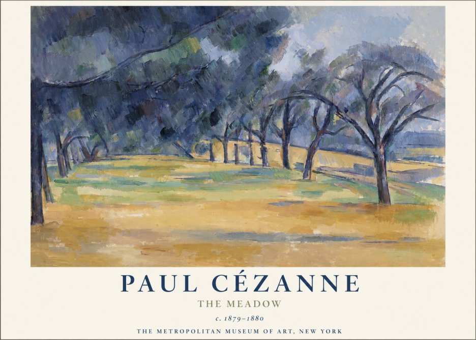 Paul Cézanne The Meadow No1 - Plakat
