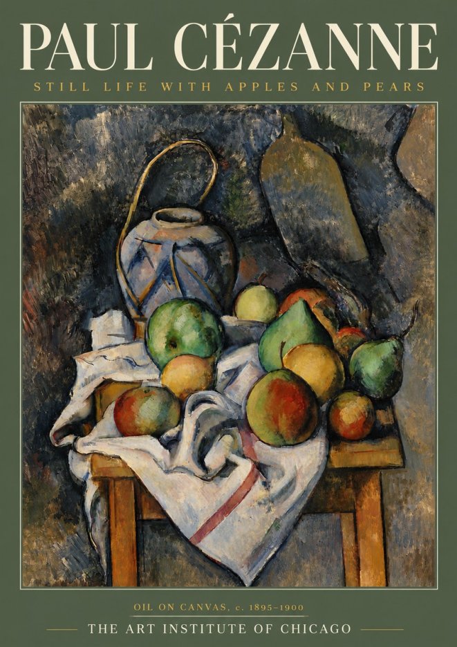 Paul Cézanne Still Life with Apples and Pears No3 - Plakat