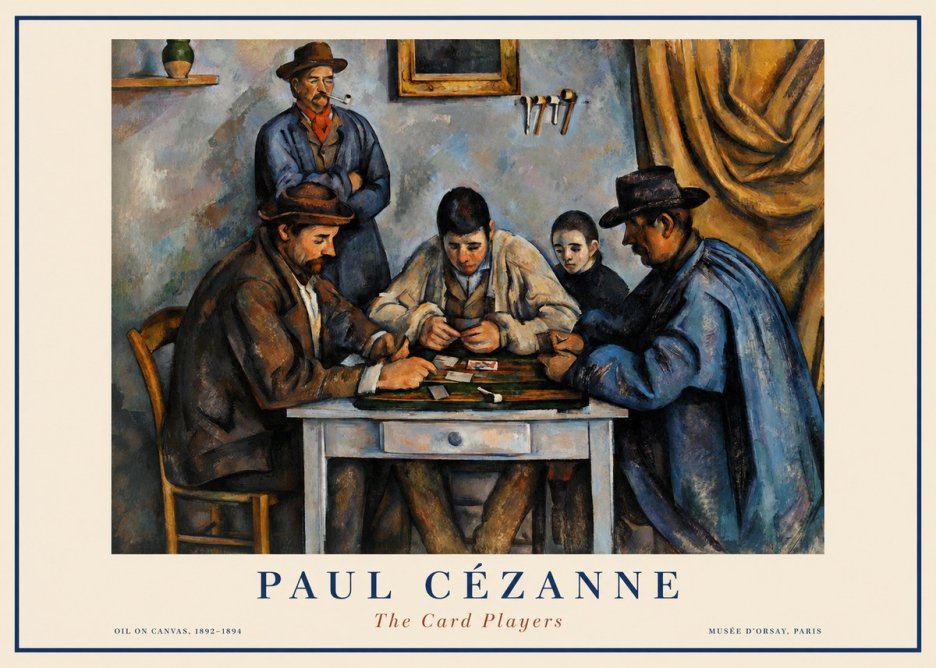 Paul Cézanne The Card Players I No1 - Plakat