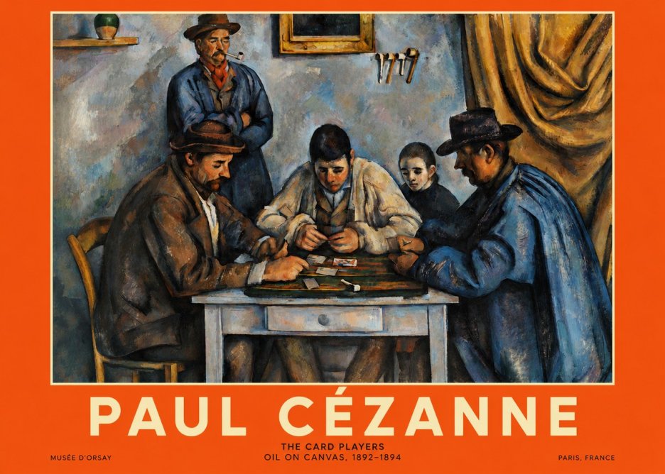 Paul Cézanne The Card Players I No2 - Plakat