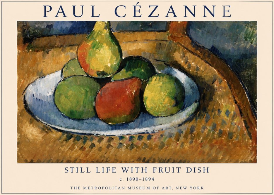 Paul Cézanne Still Life with Fruit Dish No1 - Plakat