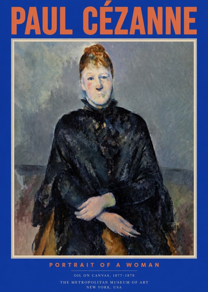 Paul Cézanne Portrait of a Woman I No2 - Plakat
