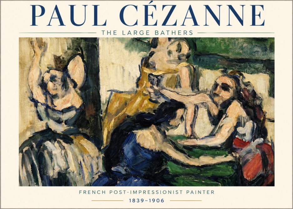 Paul Cézanne The Large Bathers II No3 - Plakat
