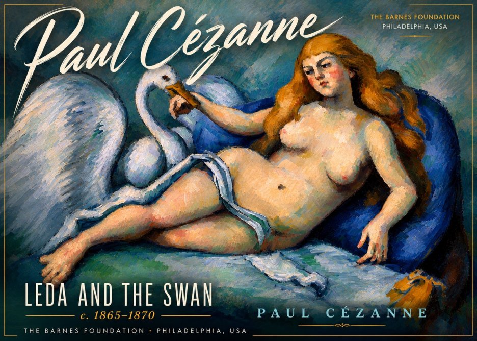 Paul Cézanne Leda and the Swan No6 - Plakat